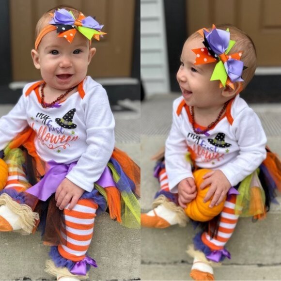 Baby Essentials | "My First Halloween" 4 Piece Set | Size 9 Months - Picture 1 of 14